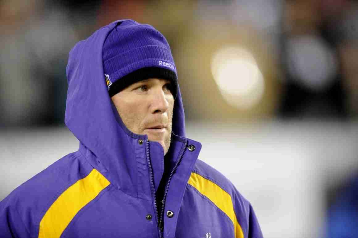 Minnesota Viking quarterback Brett Favre