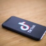 TikTok application on telephone screen
