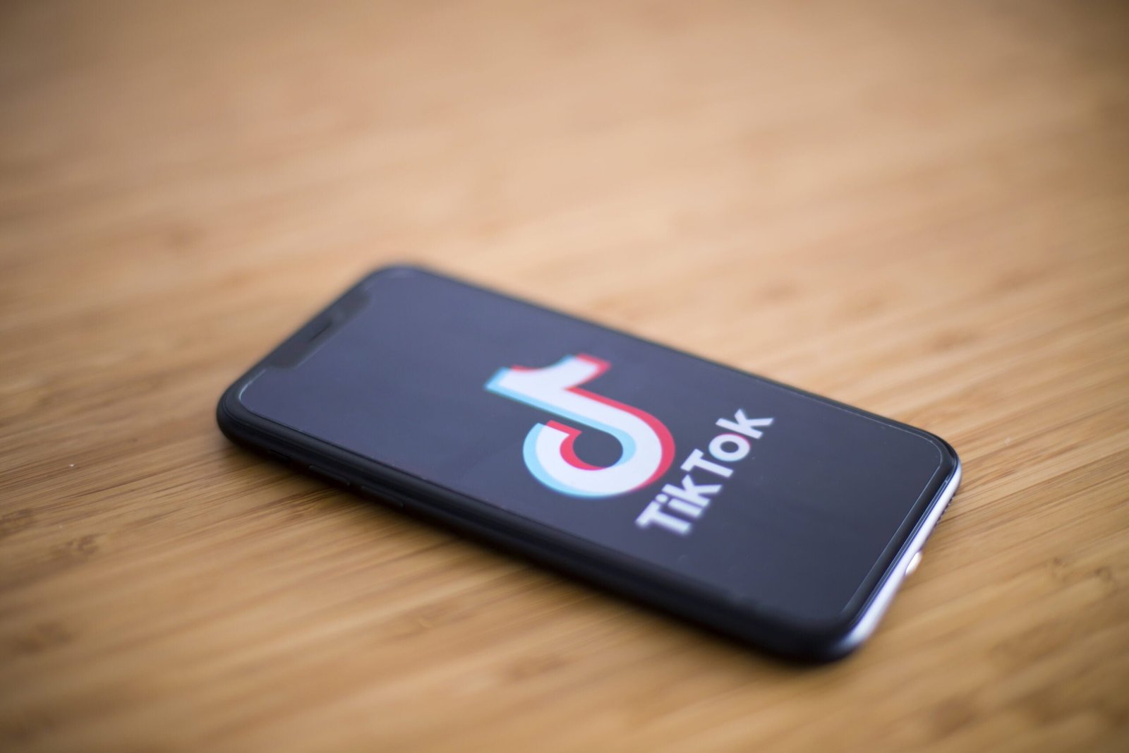TikTok application on telephone screen